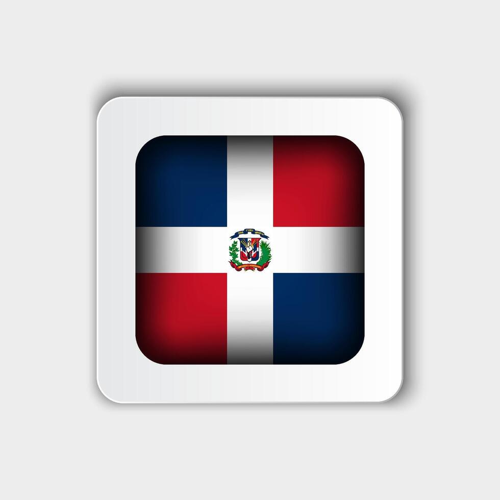 dominicain république drapeau bouton plat conception vecteur