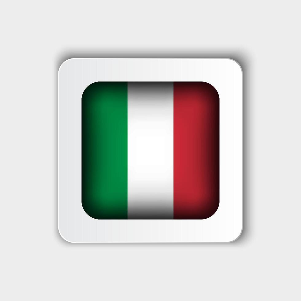 Italie drapeau bouton plat conception vecteur