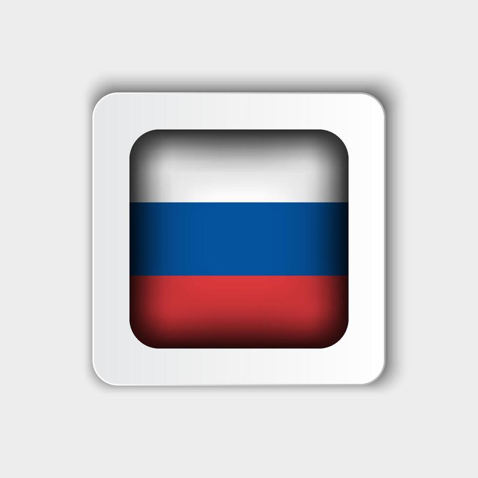 Russie drapeau bouton plat conception vecteur