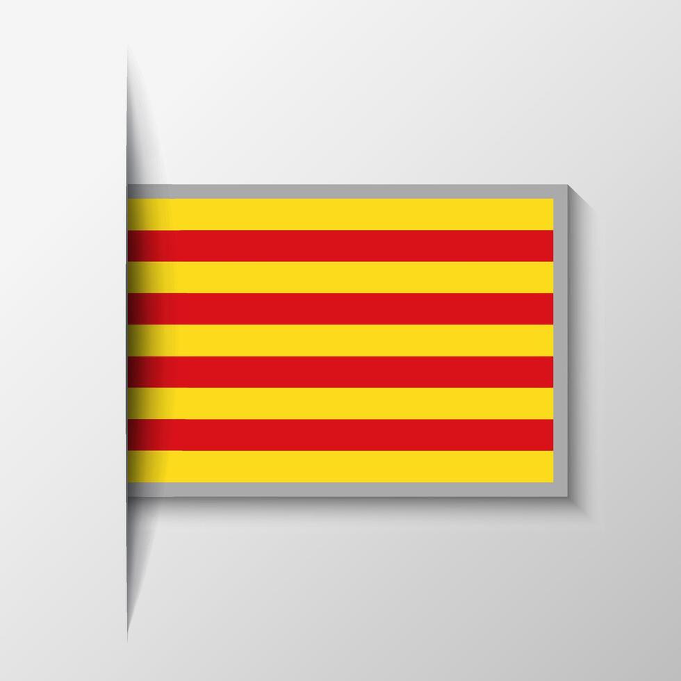 vecteur rectangulaire Catalogne drapeau Contexte