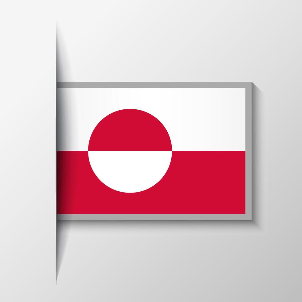 vecteur rectangulaire Groenland drapeau Contexte