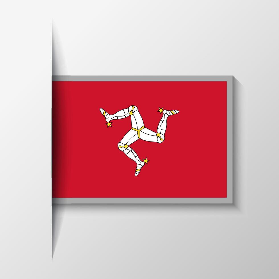 vecteur rectangulaire île de homme drapeau Contexte