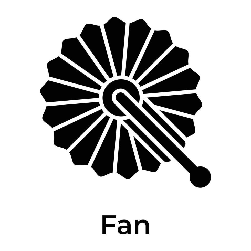 prime icône de chinois ventilateur moderne conception style, prêt à utilisation vecteur