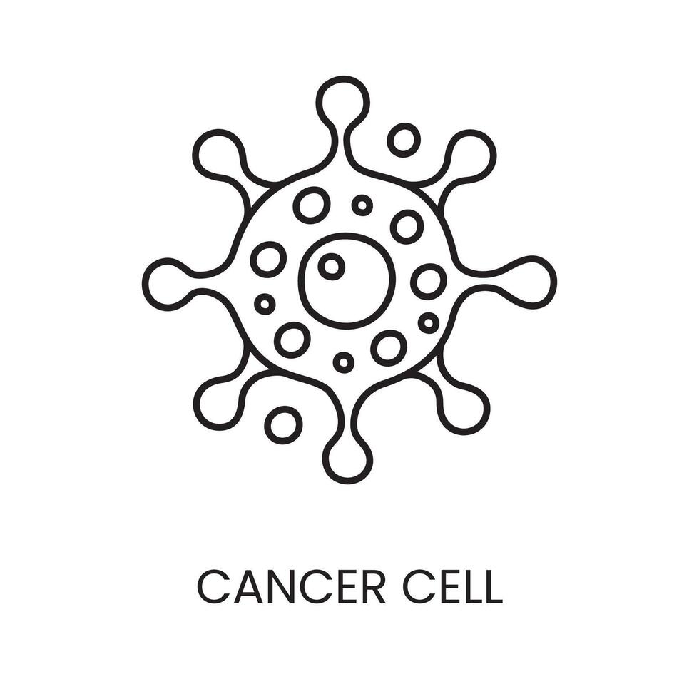 cancer cellule ligne icône vecteur malin cancer maladie