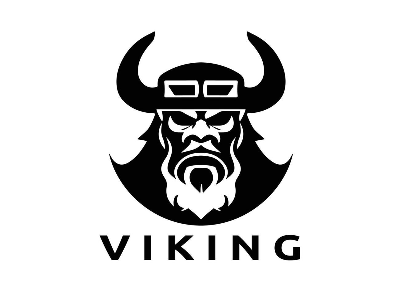 viking logo conception icône symbole vecteur modèle. Humain viking logo vecteur.