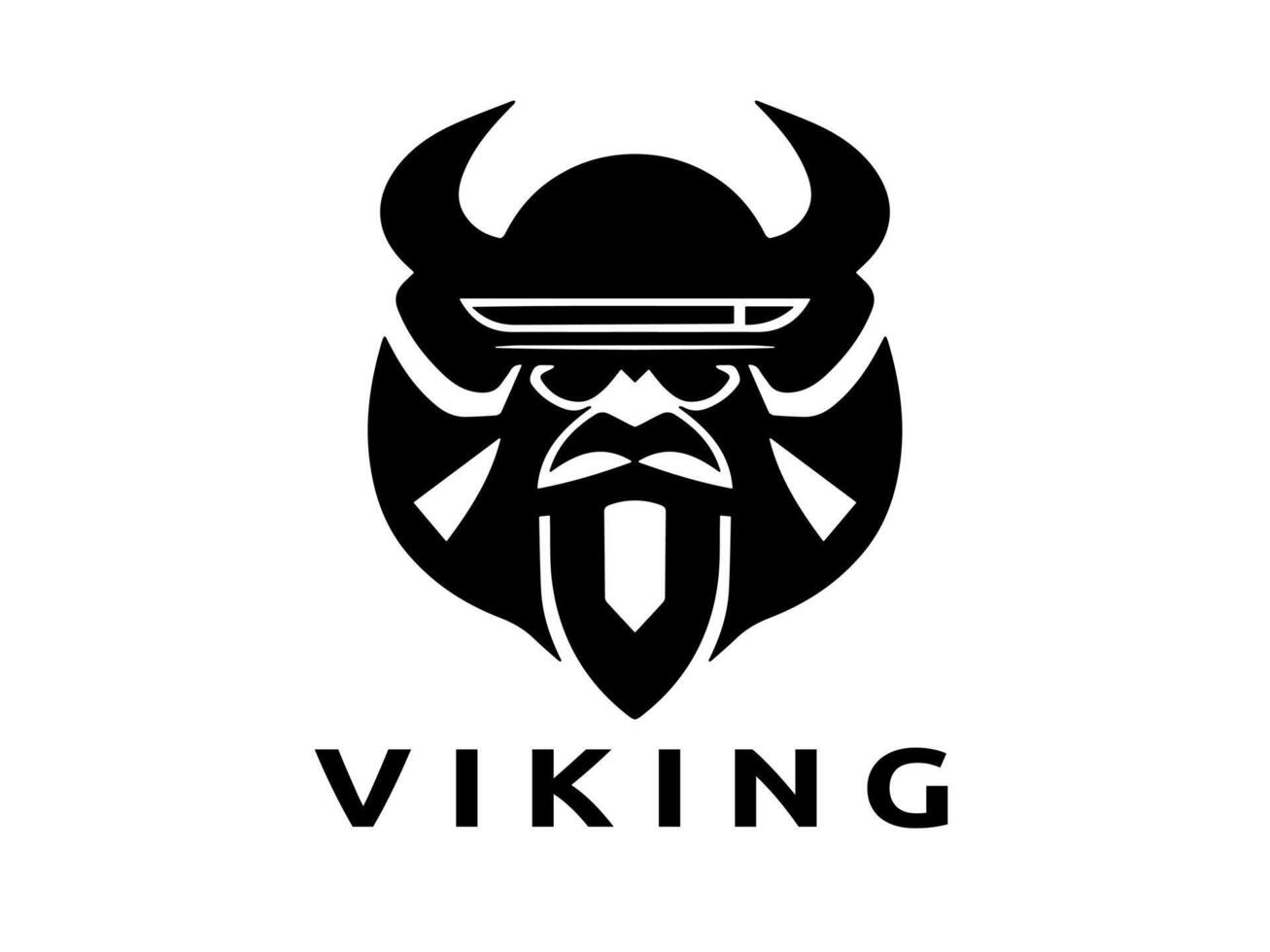 viking logo conception icône symbole vecteur modèle. Humain viking logo vecteur.