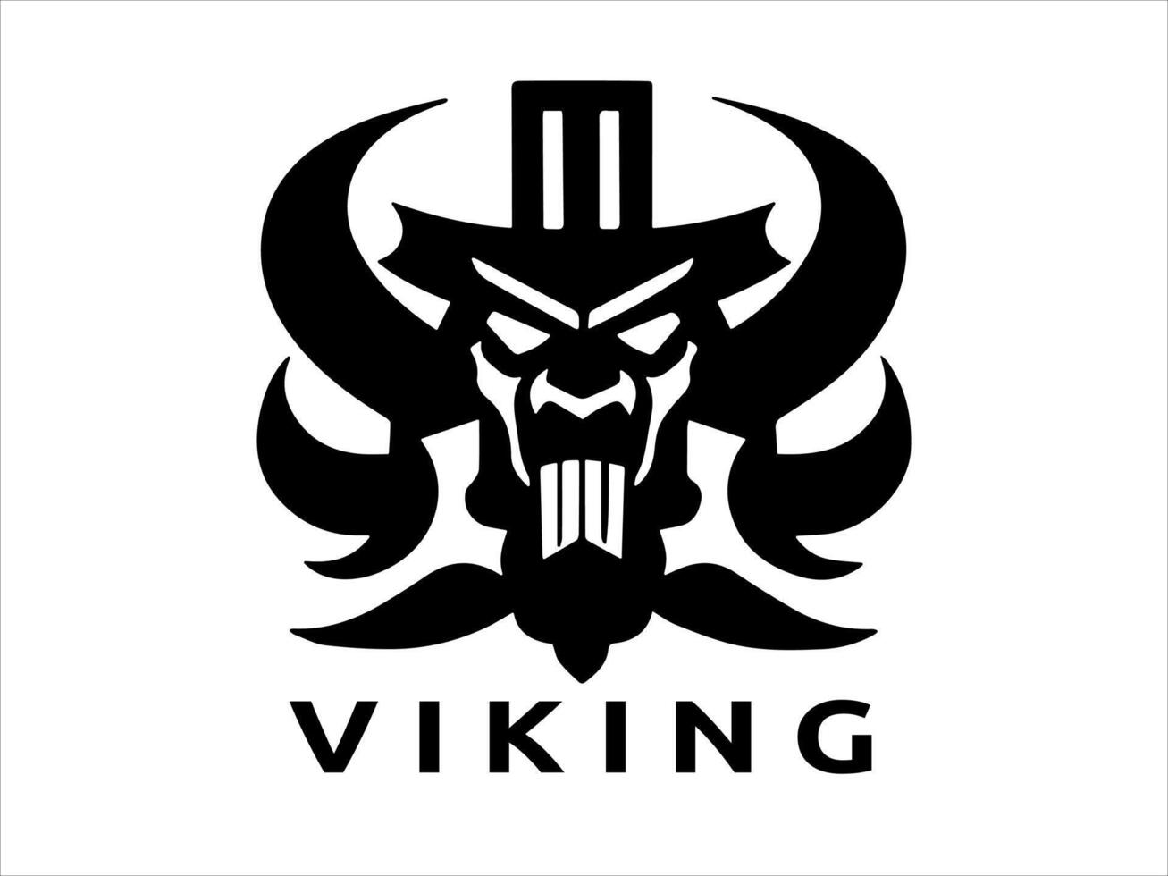 viking logo conception icône symbole vecteur modèle. Humain viking logo vecteur.