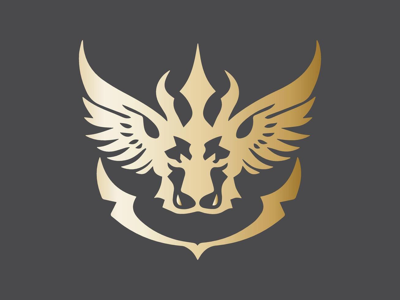 ange Lion logo conception icône symbole vecteur illustration.