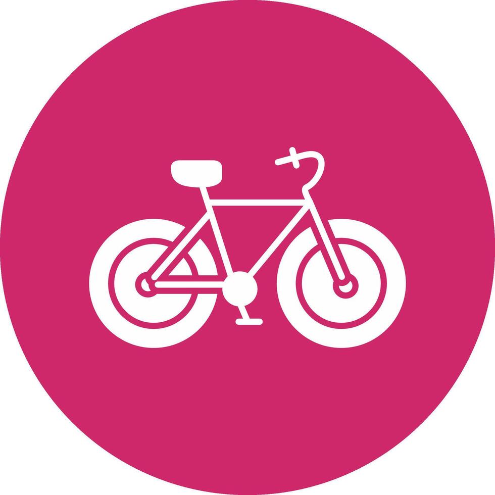icône de cercle de glyphe de vélo vecteur