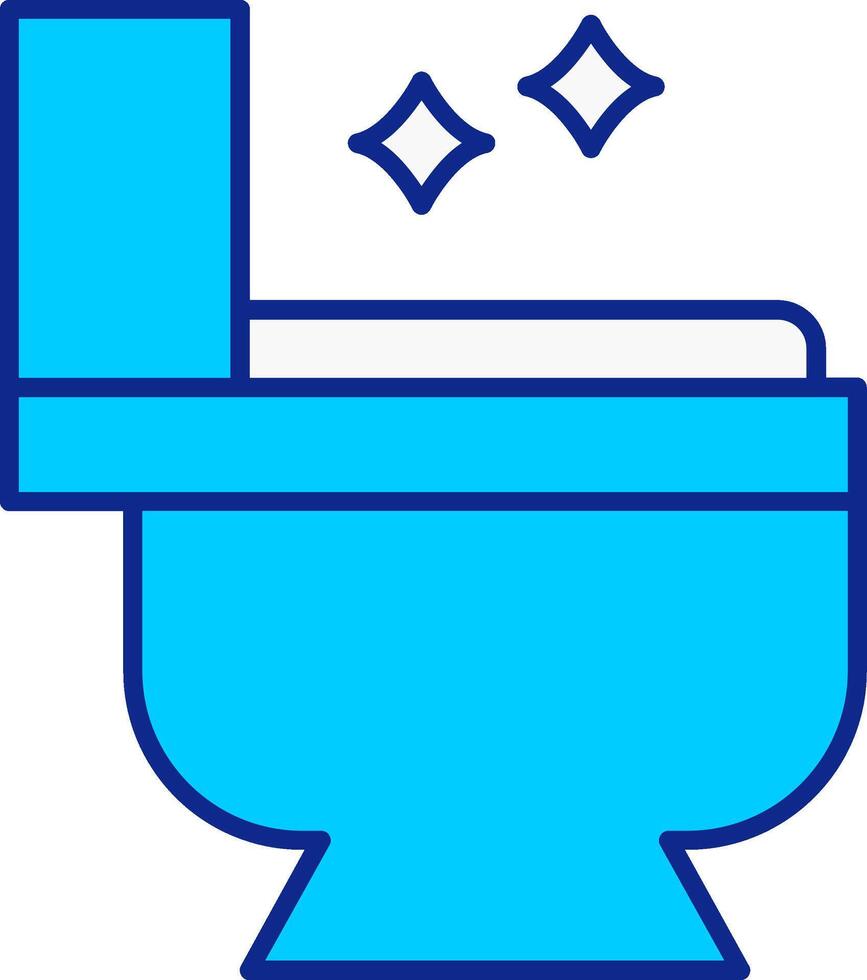 toilette bleu rempli icône vecteur