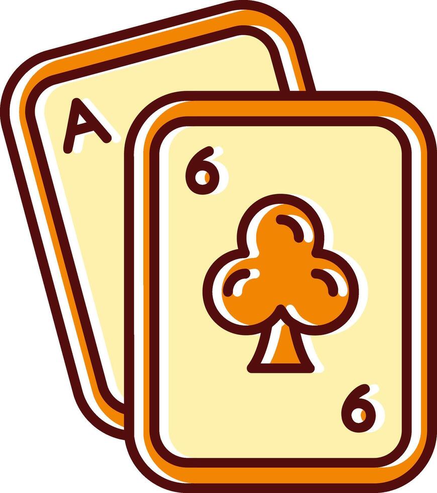 poker rempli glissé rétro icône vecteur