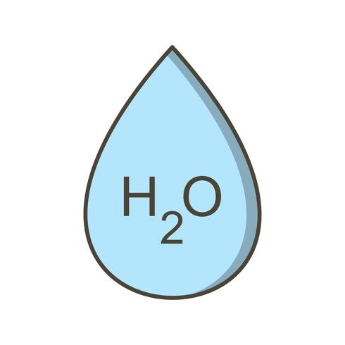 Icône de vecteur H2O