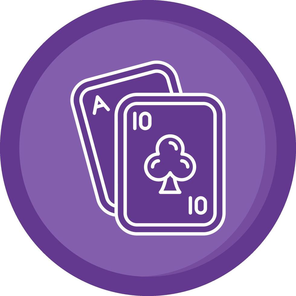 poker solide violet cercle icône vecteur