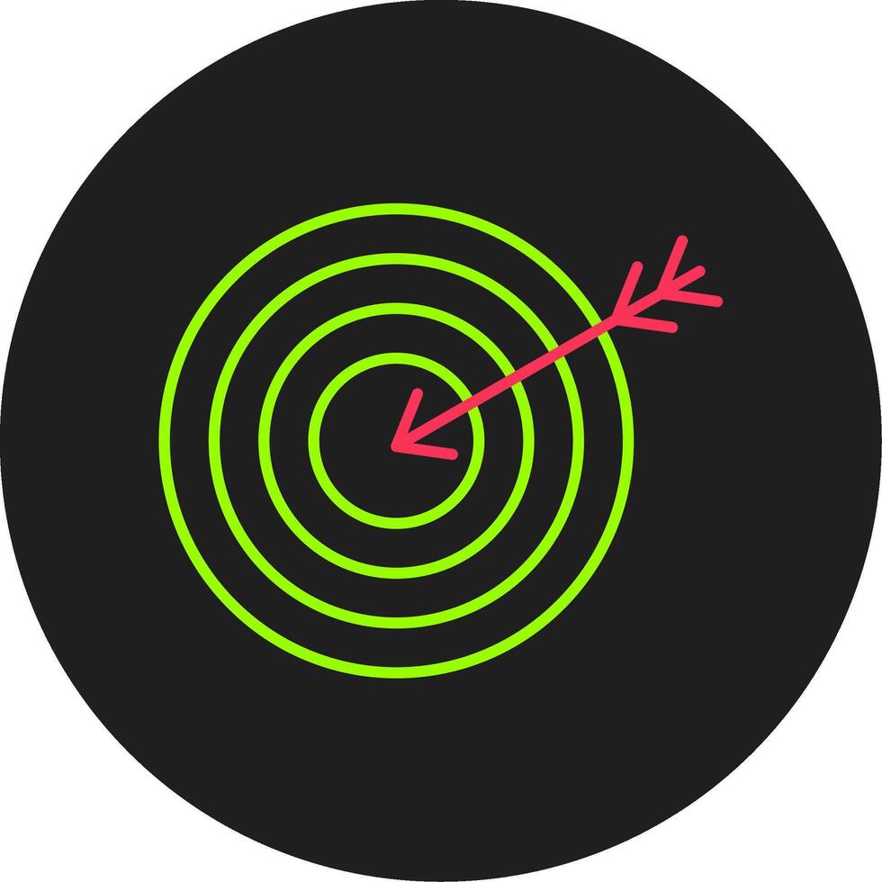 objectif glyphe cercle icône vecteur