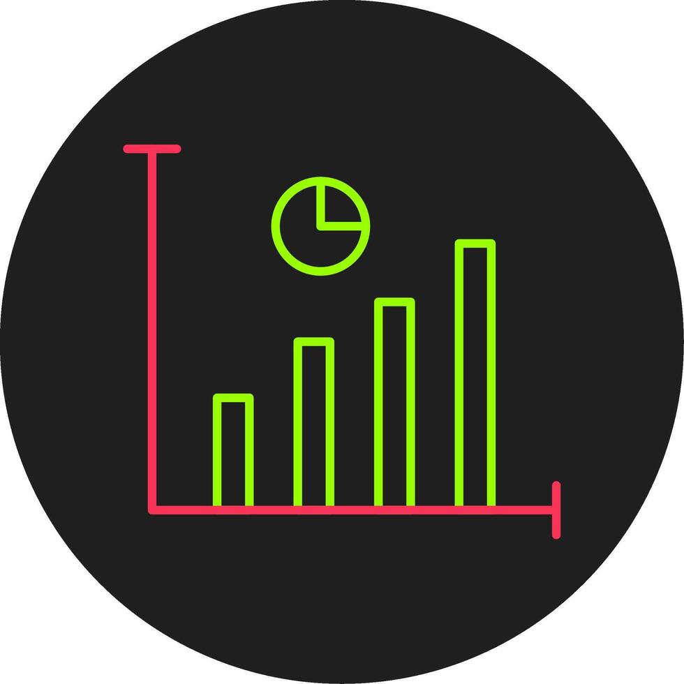 icône de cercle de glyphe de statistiques vecteur