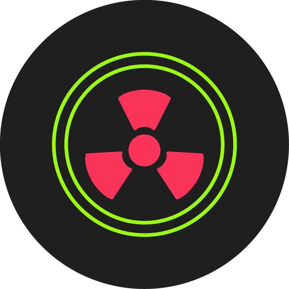 radioactivité glyphe cercle icône vecteur