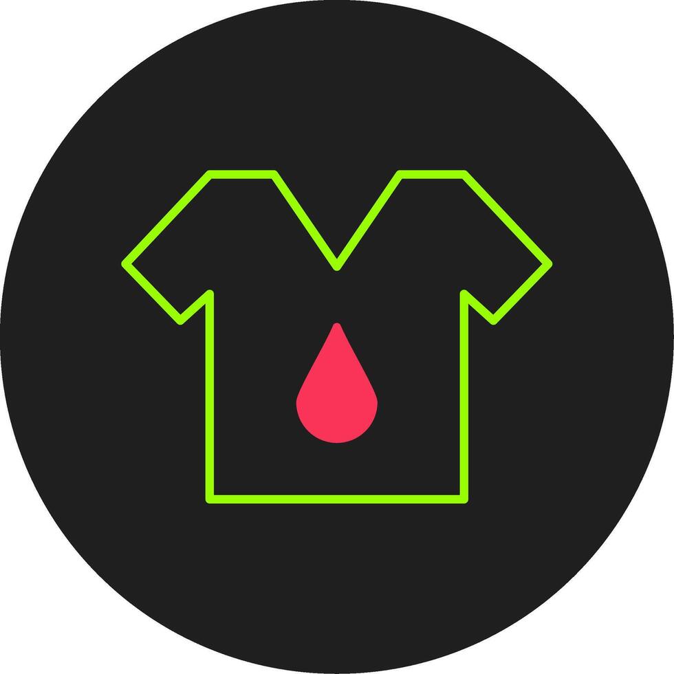 icône de cercle de glyphe de t-shirt vecteur