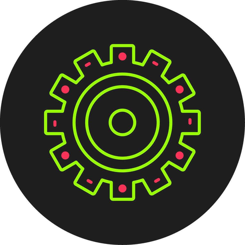 réglage glyphe cercle icône vecteur