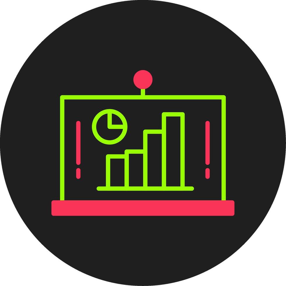 icône de cercle de glyphe analytique vecteur