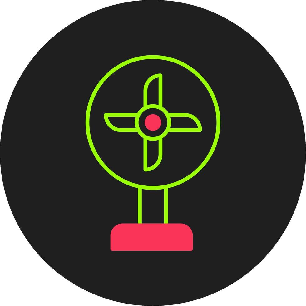 icône de cercle de glyphe de ventilateur vecteur
