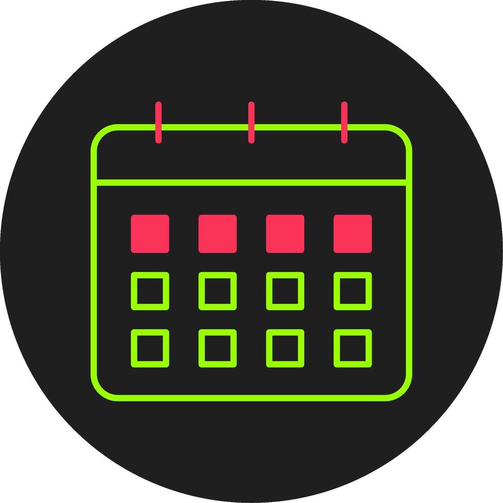 icône de cercle de glyphe de calendrier vecteur