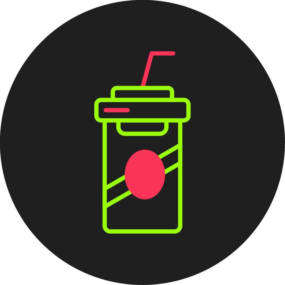 icône de cercle de glyphe de boisson gazeuse vecteur