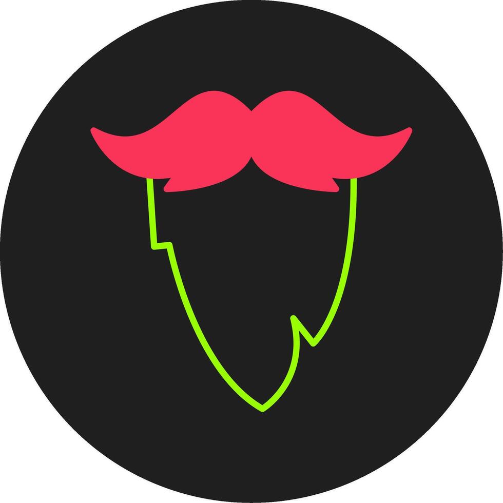 moustache glyphe cercle icône vecteur