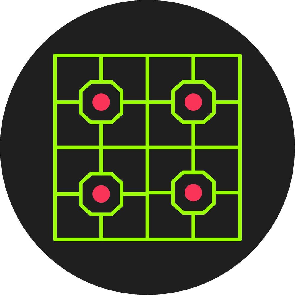 icône de cercle de glyphe de carreaux de sol vecteur