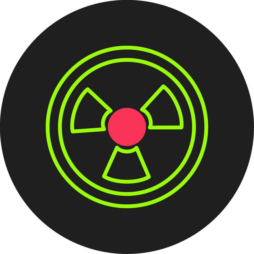 icône de cercle de glyphe nucléaire vecteur