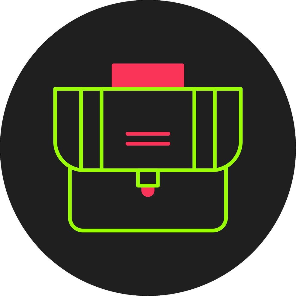 icône de cercle de glyphe de valise vecteur