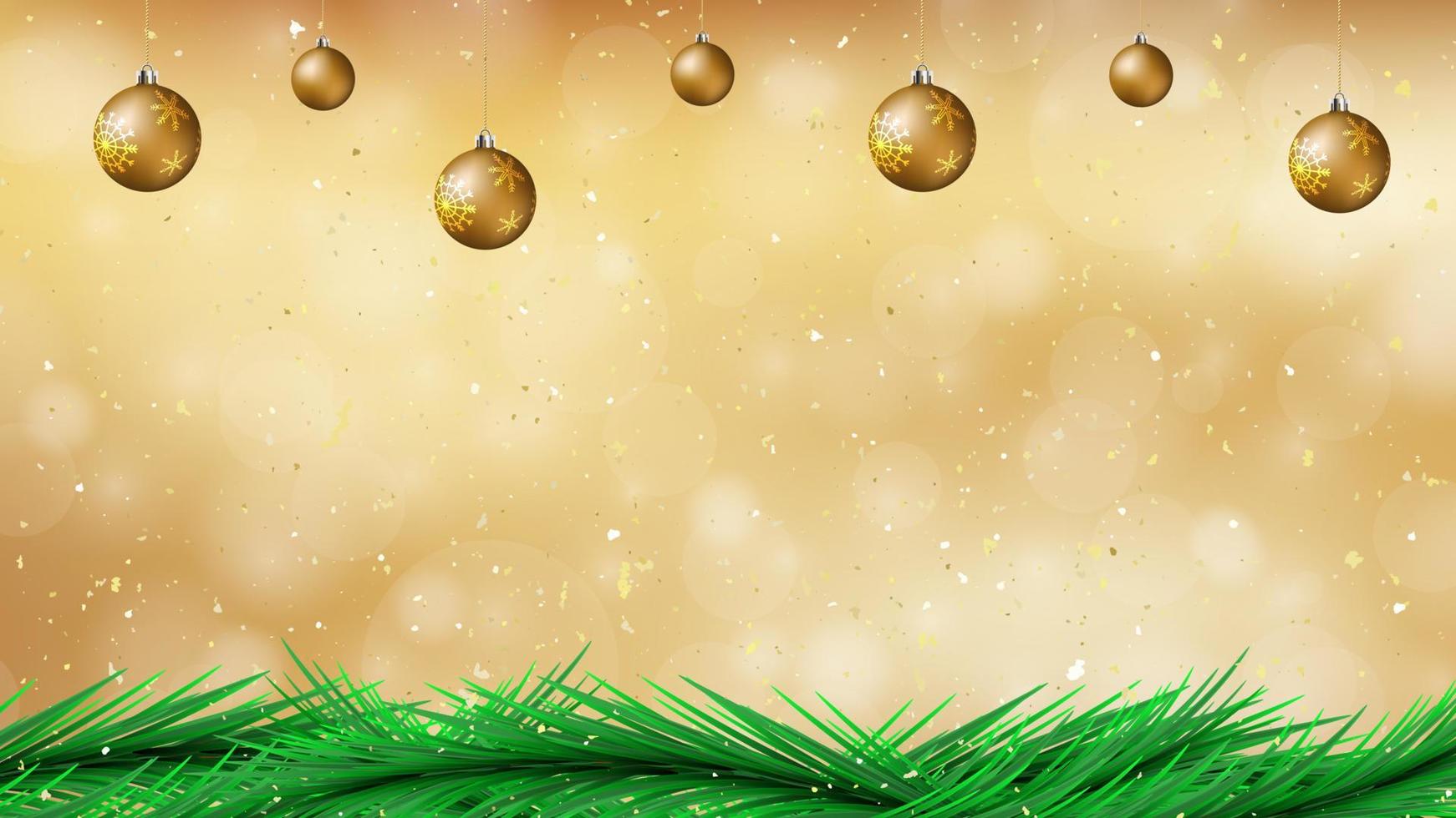 joyeuses fêtes et un arrière-plan vectoriel prospère pour le nouvel an au format eps10 avec bokeh réaliste et paillettes d'or
