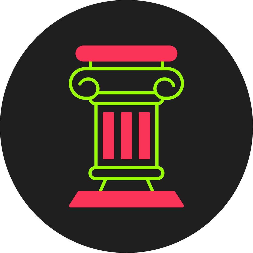 pilier glyphe cercle icône vecteur