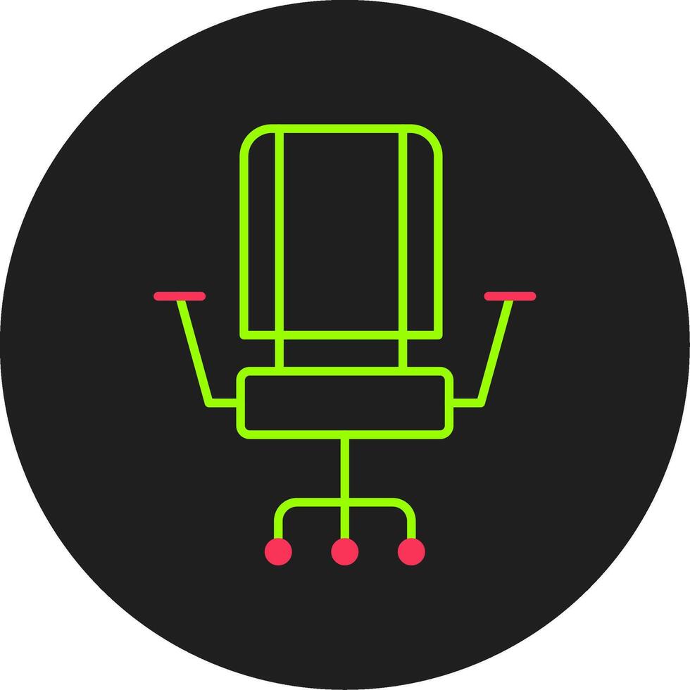 chaise glyphe cercle icône vecteur