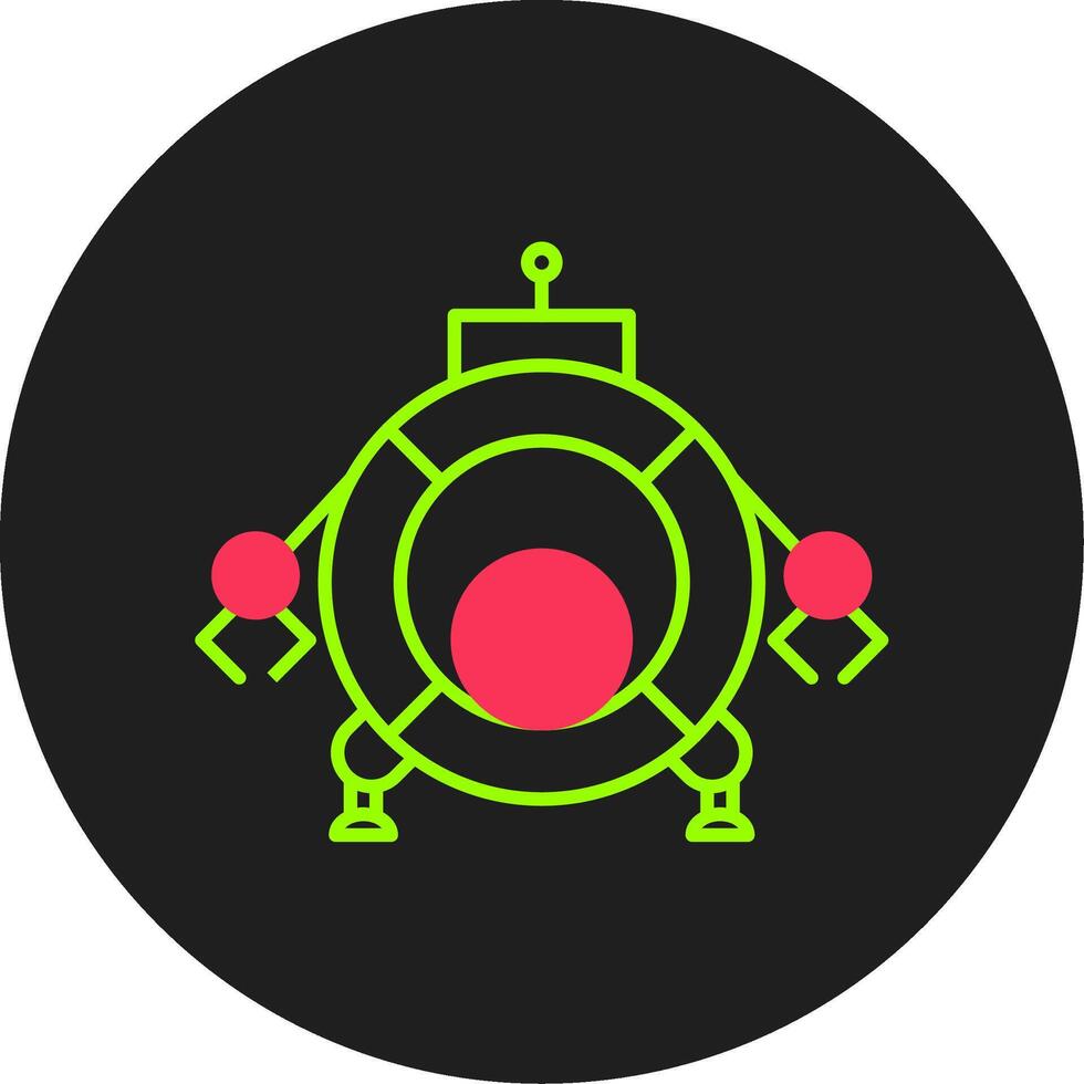 icône de cercle de glyphe de robotique vecteur