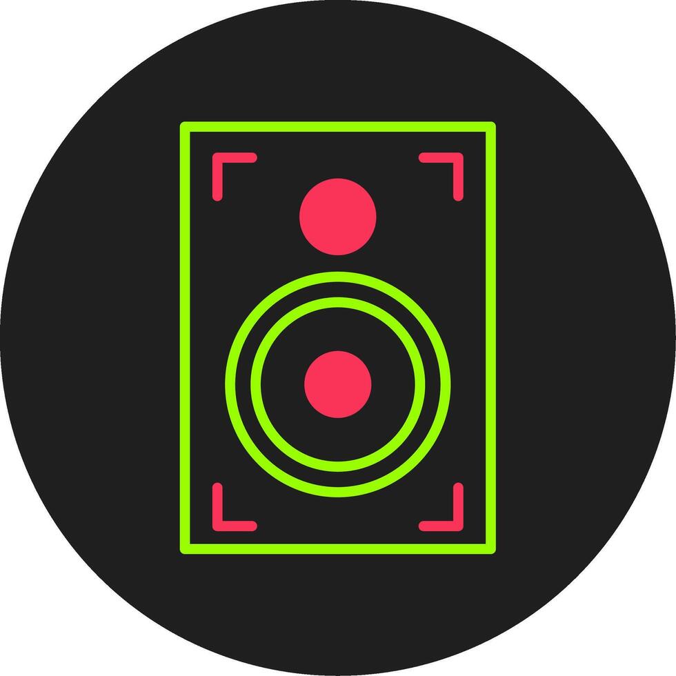 icône de cercle de glyphe de haut-parleur vecteur