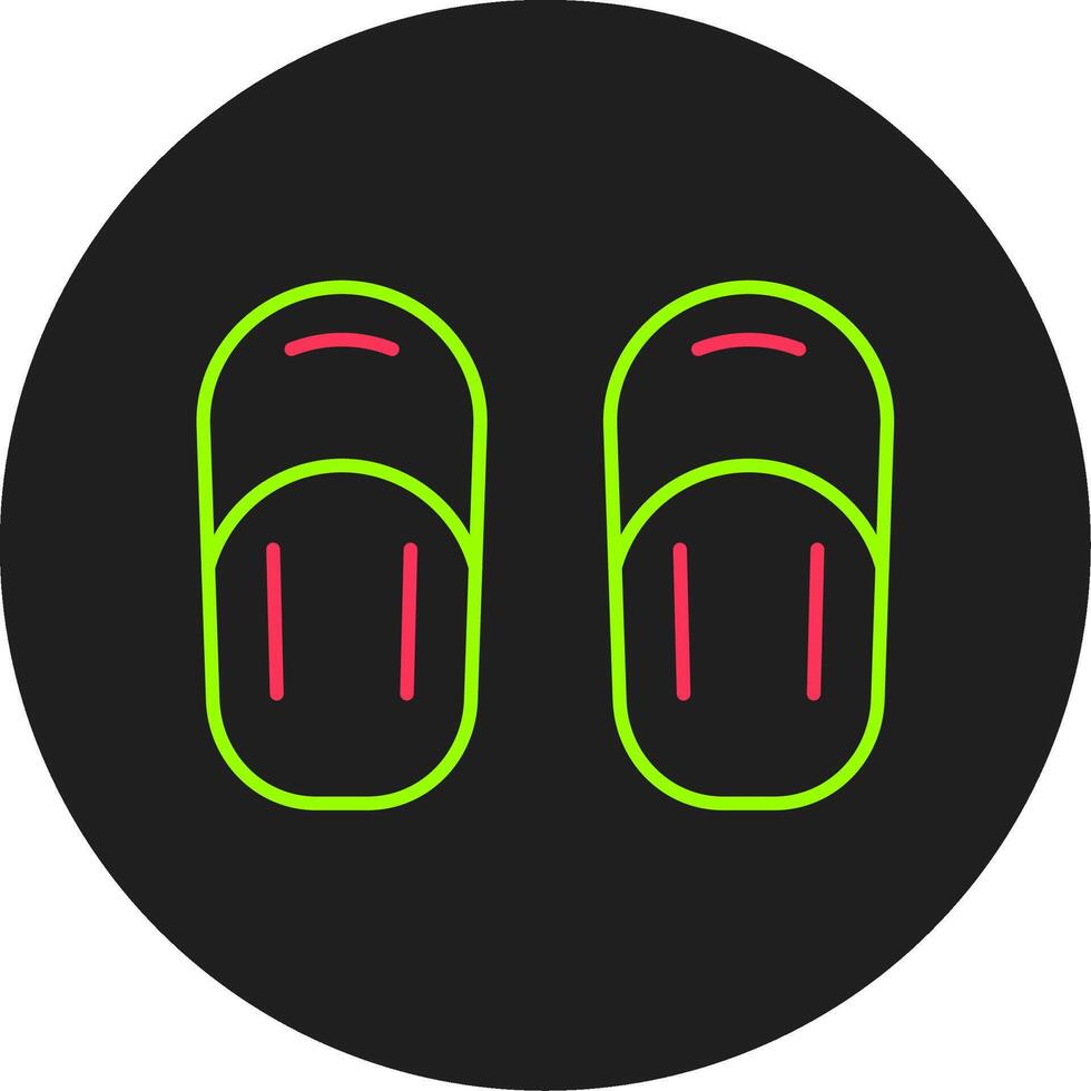 icône de cercle de glyphe de sandale vecteur