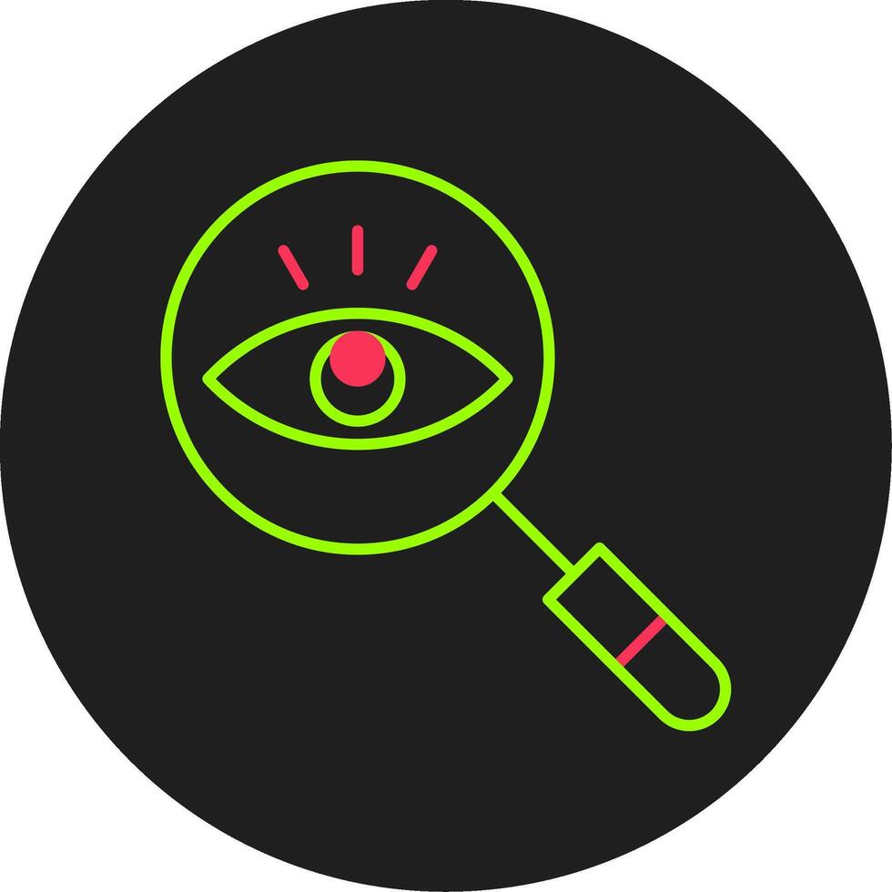icône de cercle de glyphe d'observation vecteur