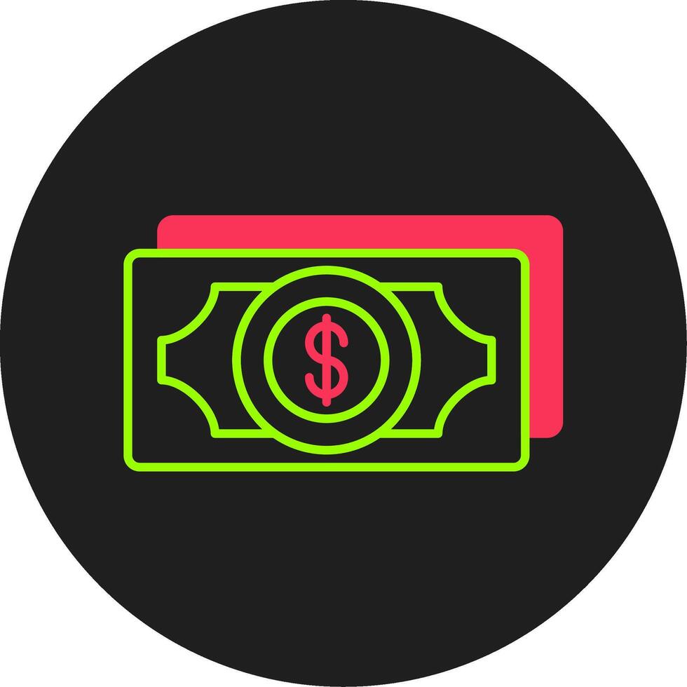 icône de cercle de glyphe de salaire vecteur