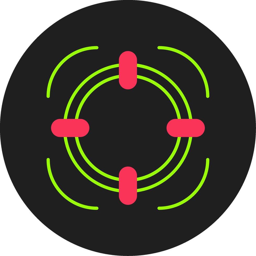 icône de cercle de glyphe cible vecteur