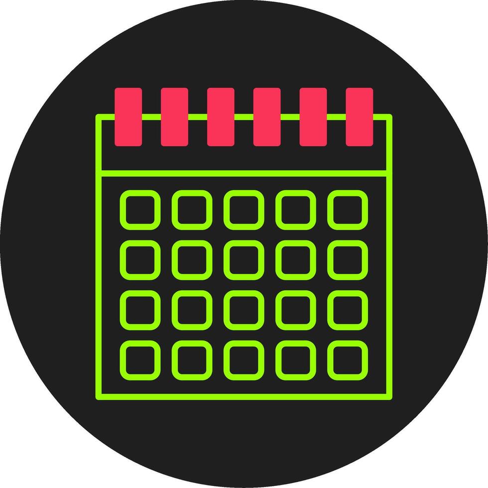 icône de cercle de glyphe de calendrier vecteur