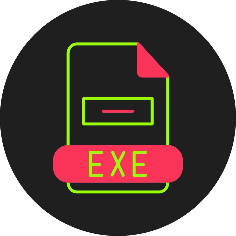 EXE glyphe cercle icône vecteur