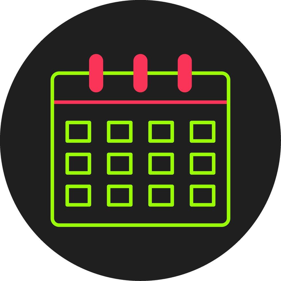 icône de cercle de glyphe de calendrier vecteur