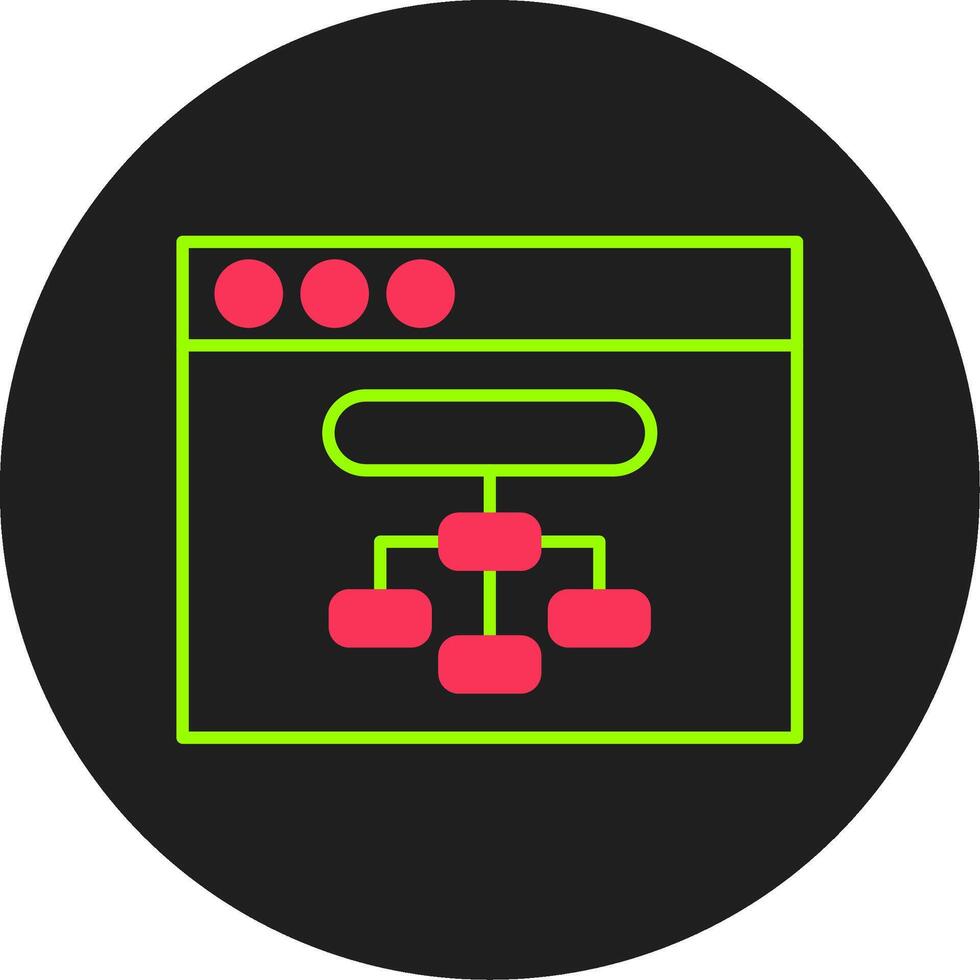 icône de cercle de glyphe de navigateur vecteur