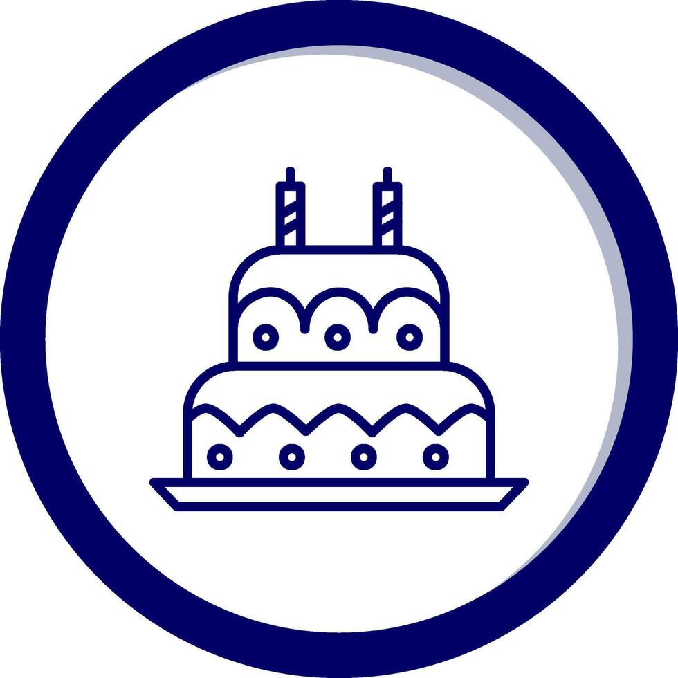 anniversaire gâteau vecto icône vecteur