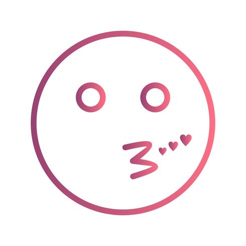 Embrasser Emoji Vector Icon