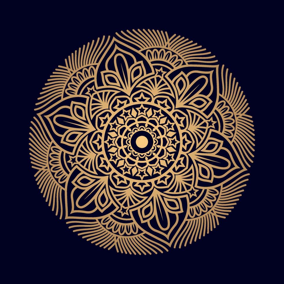 conception de mandala abstrait étoile artistique vecteur