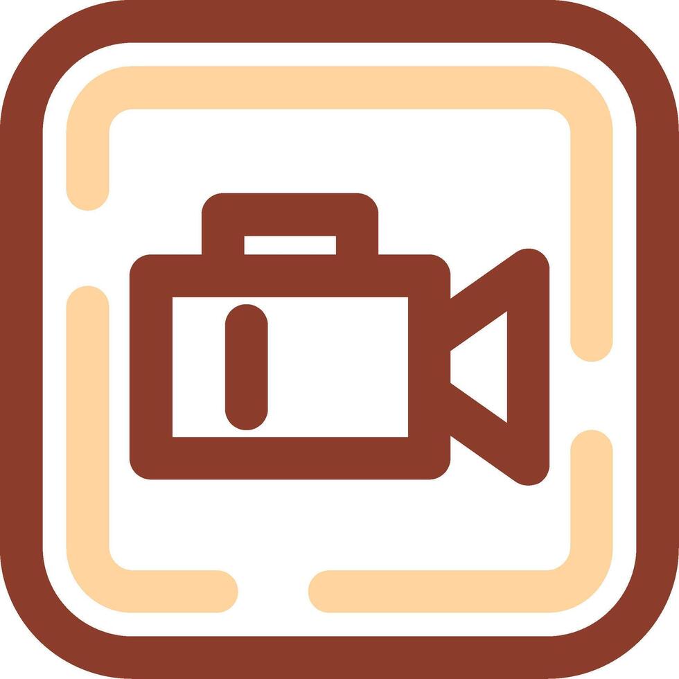 icône de deux couleurs de ligne vidéo vecteur