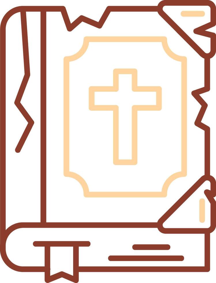 icône de deux couleurs de la ligne biblique vecteur