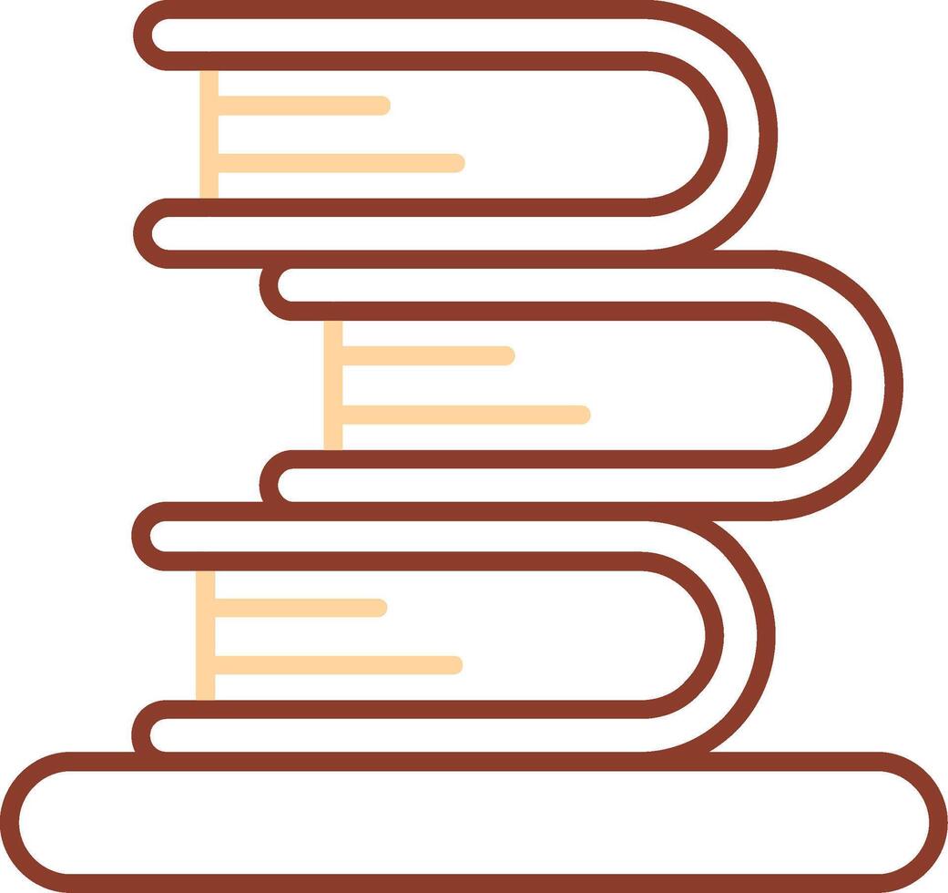 icône de deux couleurs de ligne de livres vecteur