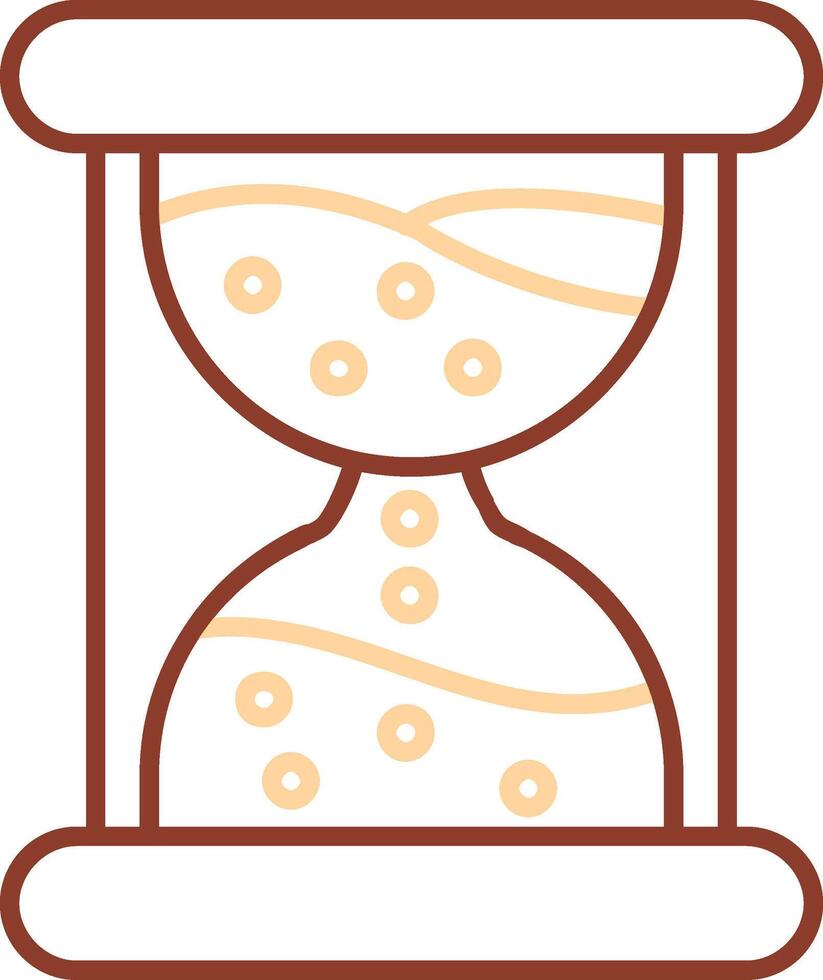 L'icône de deux couleurs de la ligne d'horloge de sable vecteur